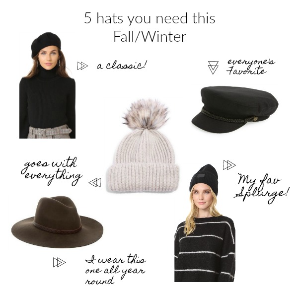 5 HATS YOU NEED THIS FALL/WINTER UNDER $100